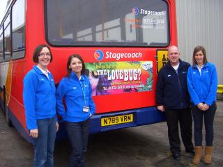 Bus poster and team